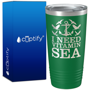 I Need Vitamin Sea 20oz Beach Life Tumbler