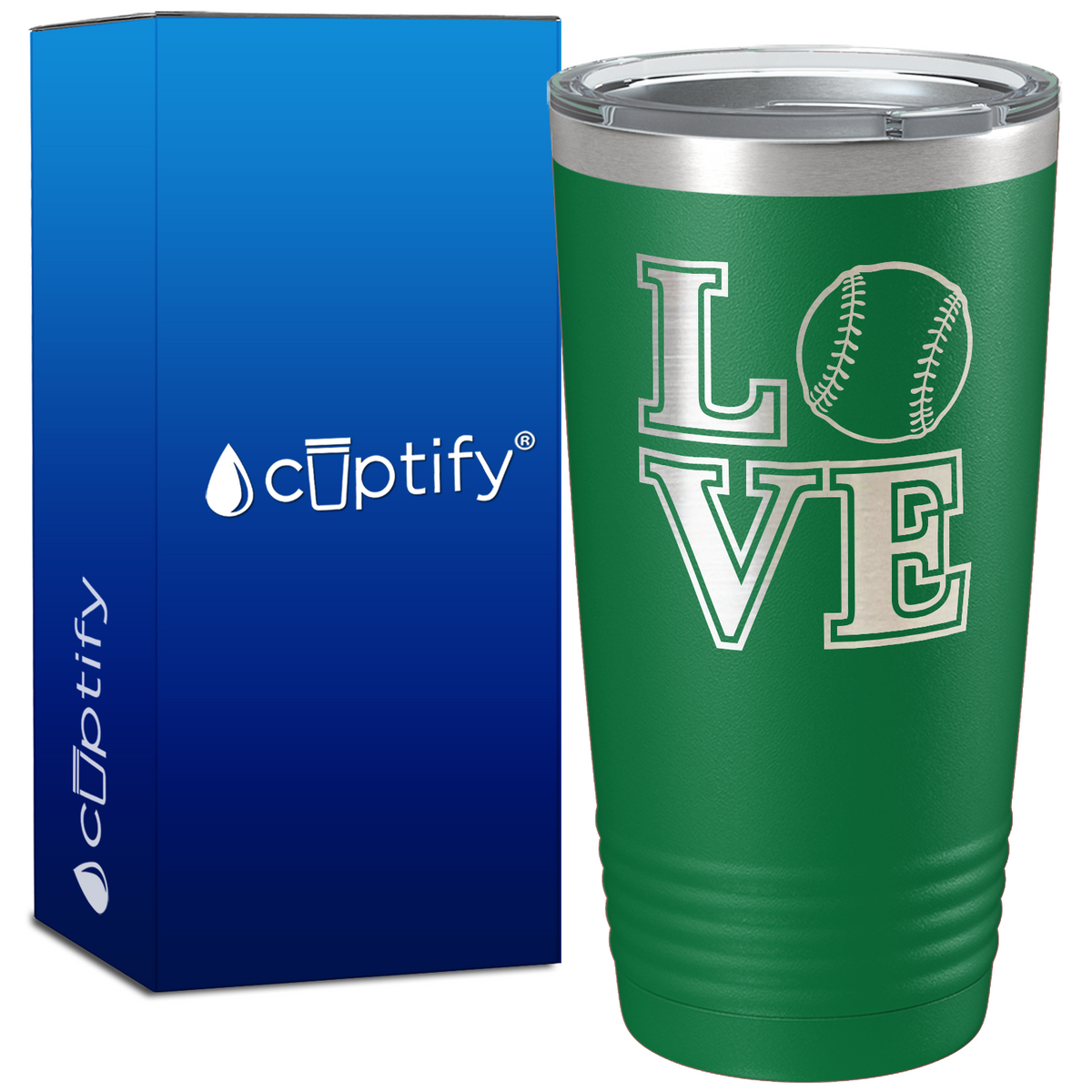 Love Baseball on 20oz Tumbler