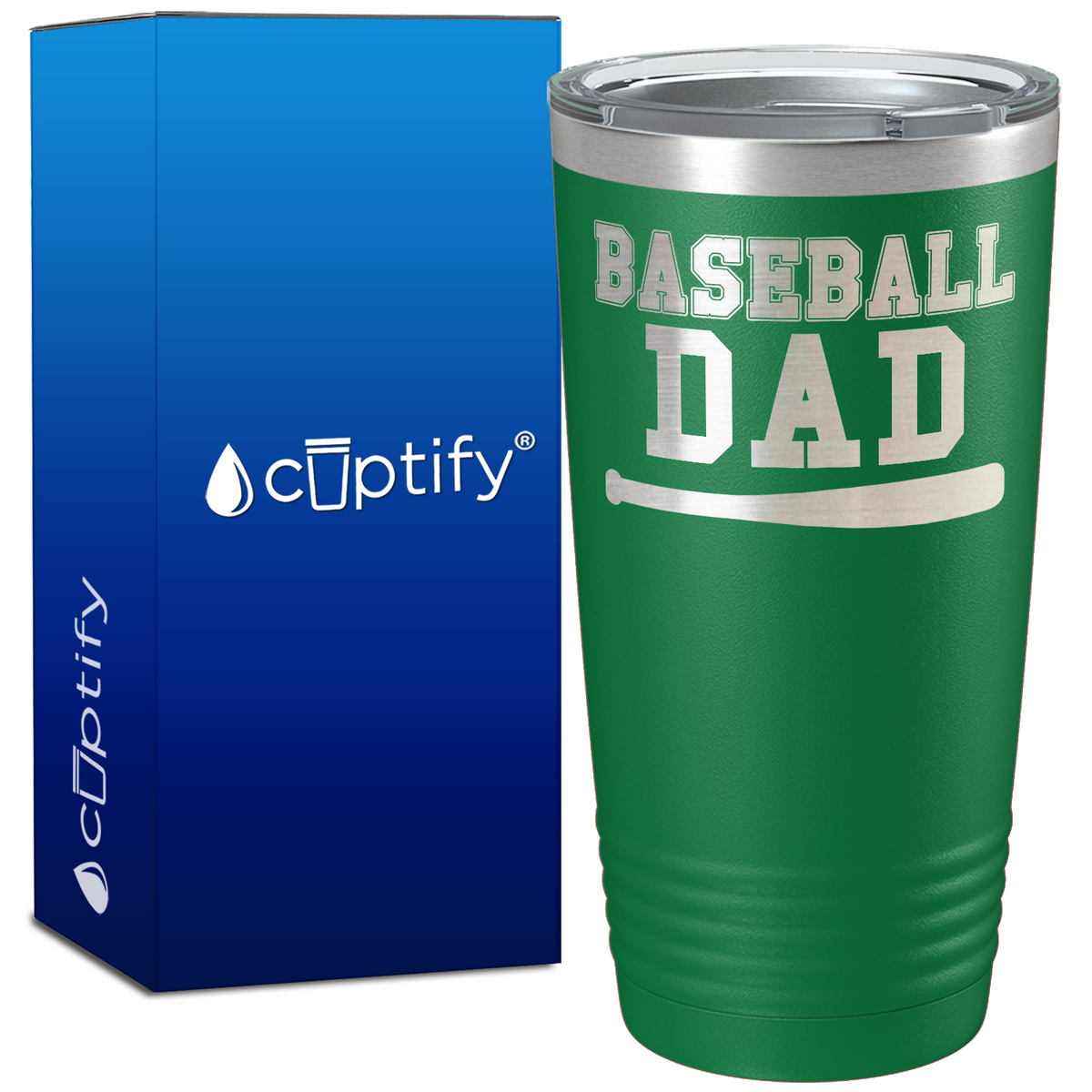 Baseball Dad with Bat on 20oz Tumbler