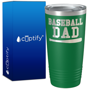 Baseball Dad with Bat on 20oz Tumbler