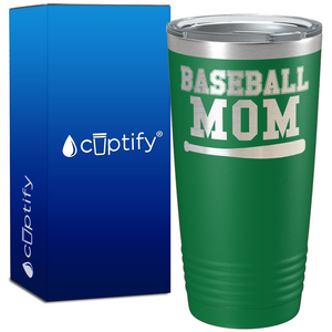 Baseball Mom with Bat on 20oz Tumbler