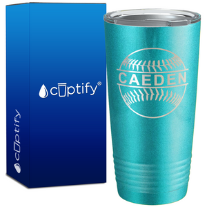 Personalized Baseball Horizontal Design on 20oz Tumbler