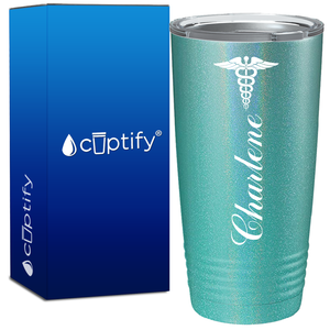 Personalized Caduceus Nurse 20oz Nurse Tumbler