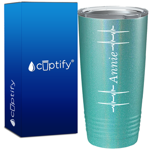 Personalized Heart Beat Pulse 20oz Nurse Tumbler