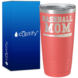 Baseball Mom with Bat on 20oz Tumbler