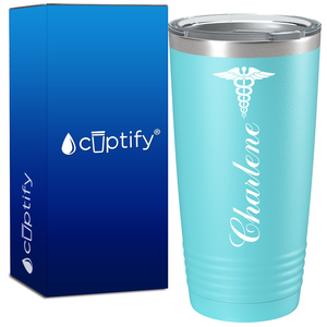 Personalized Caduceus Nurse 20oz Nurse Tumbler