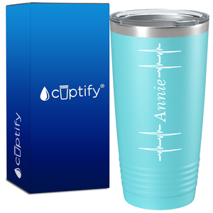 Personalized Heart Beat Pulse 20oz Nurse Tumbler