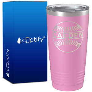 Personalized Baseball Horizontal Design on 20oz Tumbler