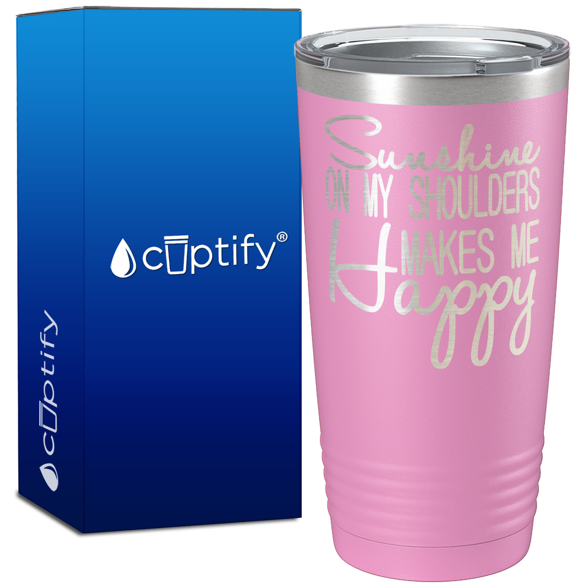Sunshine On My Shoulders Makes Me Happy 20oz Beach Tumbler