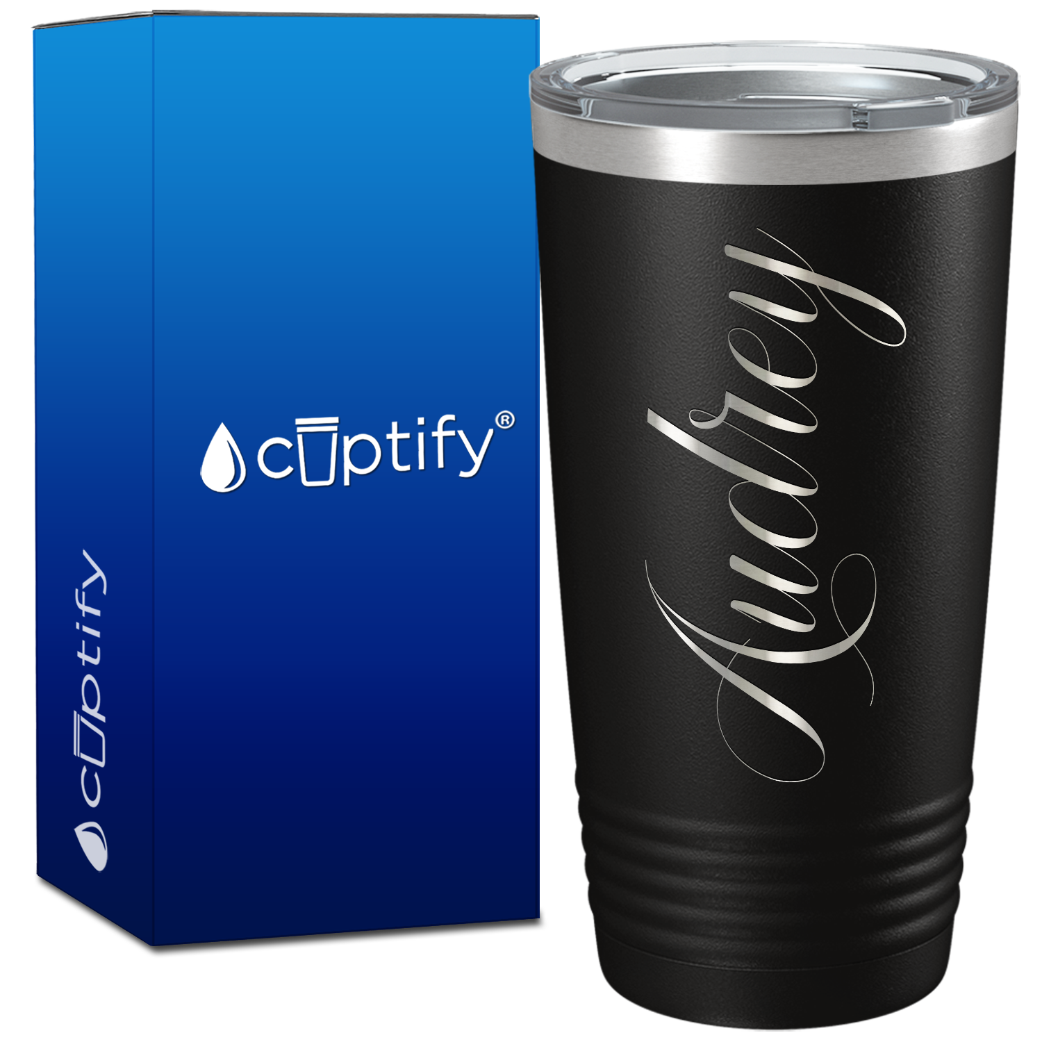 Personalized Black 20oz Engraved Tumbler