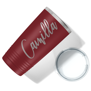 Personalized Maroon 20oz Engraved Tumbler