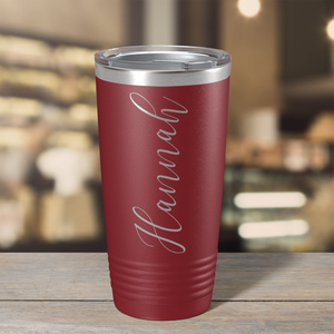 Personalized Maroon 20oz Engraved Tumbler