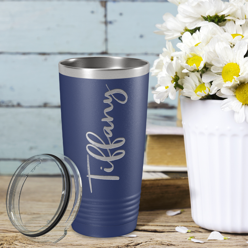 Personalized Navy Blue 20oz Engraved Tumbler