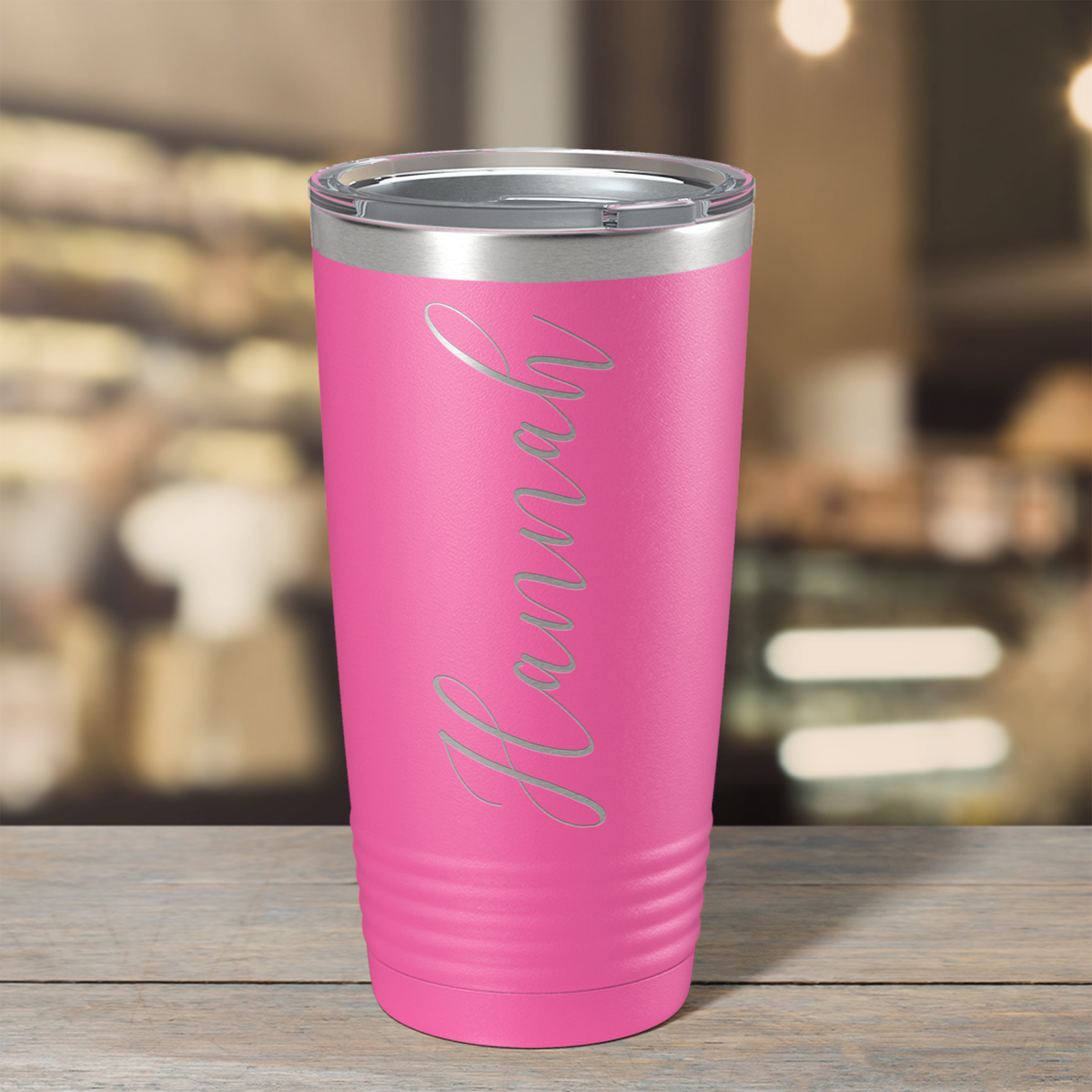 Personalized Pink 20oz Engraved Tumbler