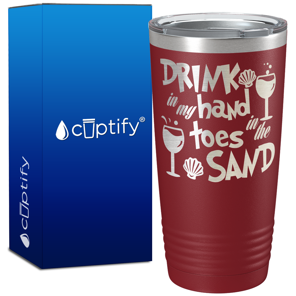 Drink in my Hand Toes in the Sand 20oz Tumbler