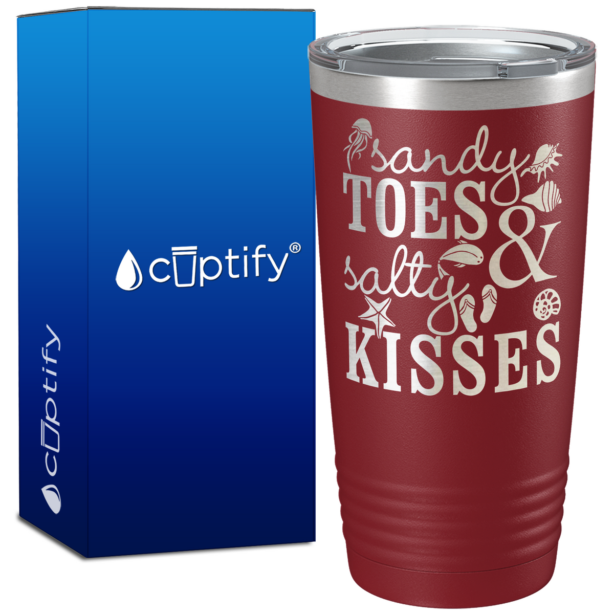 Sandy Toes & Salty Kisses 20oz Beach Tumbler