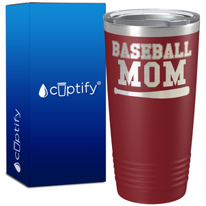 Baseball Mom with Bat on 20oz Tumbler