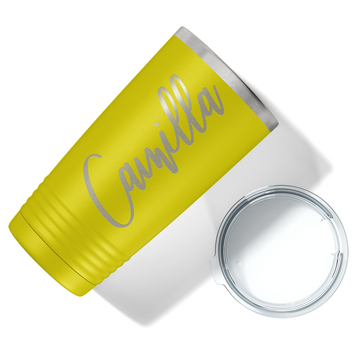 Personalized Yellow 20oz Engraved Tumbler