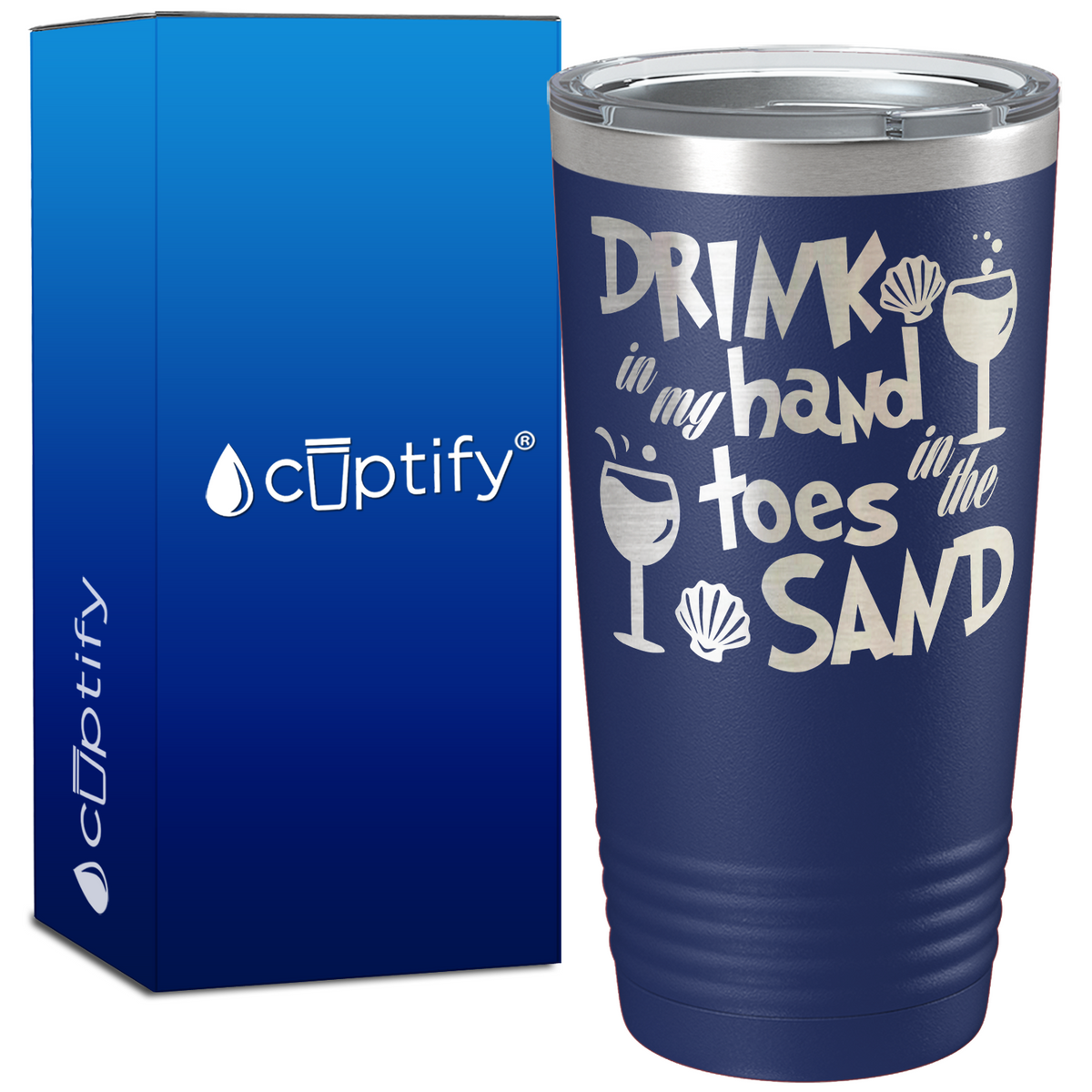 Drink in my Hand Toes in the Sand 20oz Tumbler