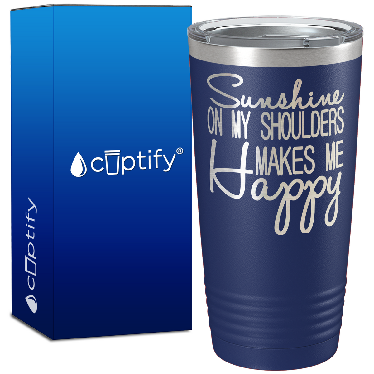 Sunshine On My Shoulders Makes Me Happy 20oz Beach Tumbler
