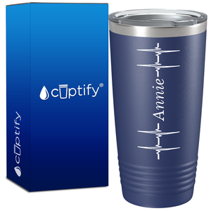 Personalized Heart Beat Pulse 20oz Nurse Tumbler