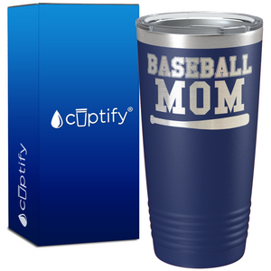 Baseball Mom with Bat on 20oz Tumbler