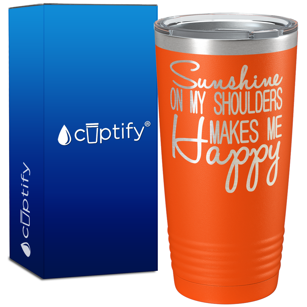 Sunshine On My Shoulders Makes Me Happy 20oz Beach Tumbler