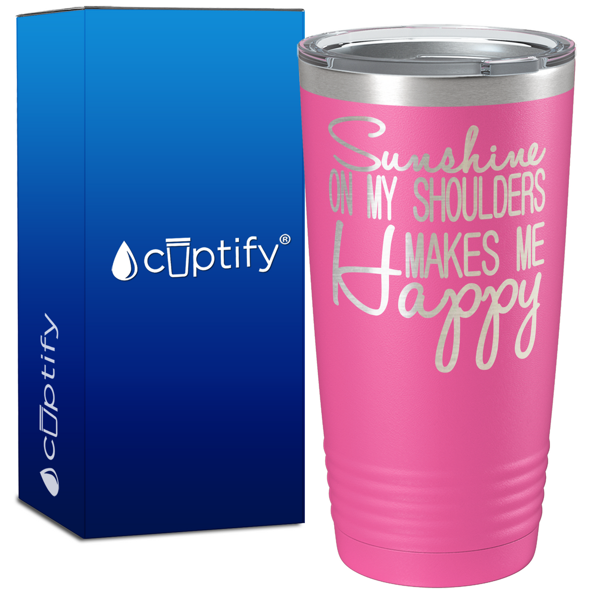 Sunshine On My Shoulders Makes Me Happy 20oz Beach Tumbler