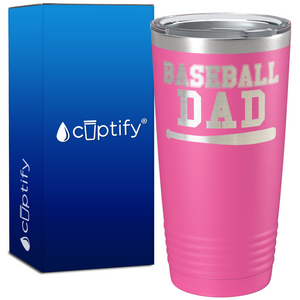 Baseball Dad with Bat on 20oz Tumbler