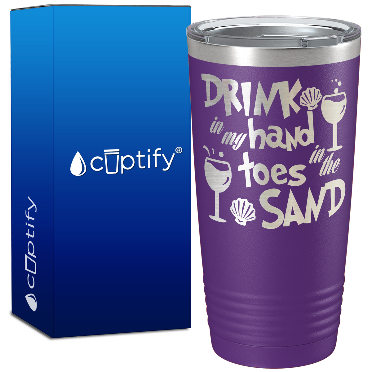 Drink in my Hand Toes in the Sand 20oz Tumbler