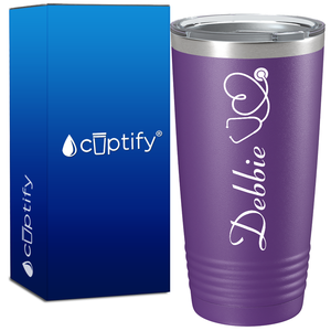 Personalized Nurse Stethoscope 20oz Nurse Tumbler