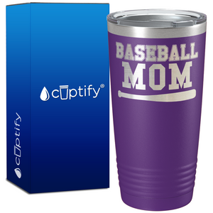 Baseball Mom with Bat on 20oz Tumbler