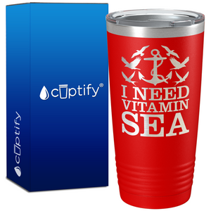 I Need Vitamin Sea 20oz Beach Life Tumbler