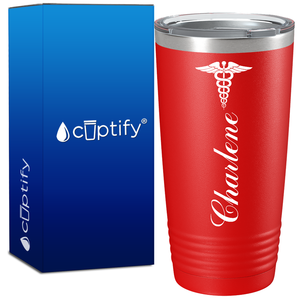 Personalized Caduceus Nurse 20oz Nurse Tumbler