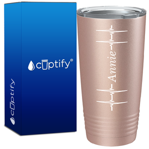 Personalized Heart Beat Pulse 20oz Nurse Tumbler