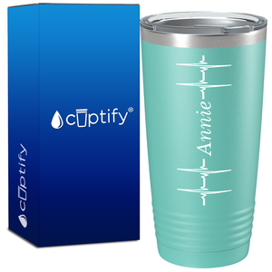 Personalized Heart Beat Pulse 20oz Nurse Tumbler