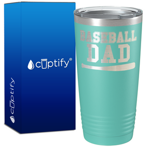 Baseball Dad with Bat on 20oz Tumbler