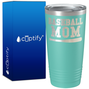 Baseball Mom with Bat on 20oz Tumbler