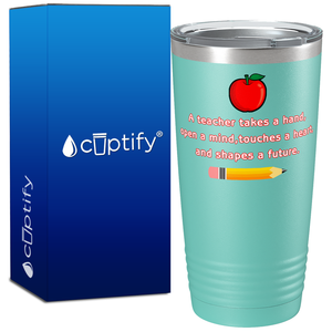 A Teacher Takes a Hand with Apple on 20oz Tumbler