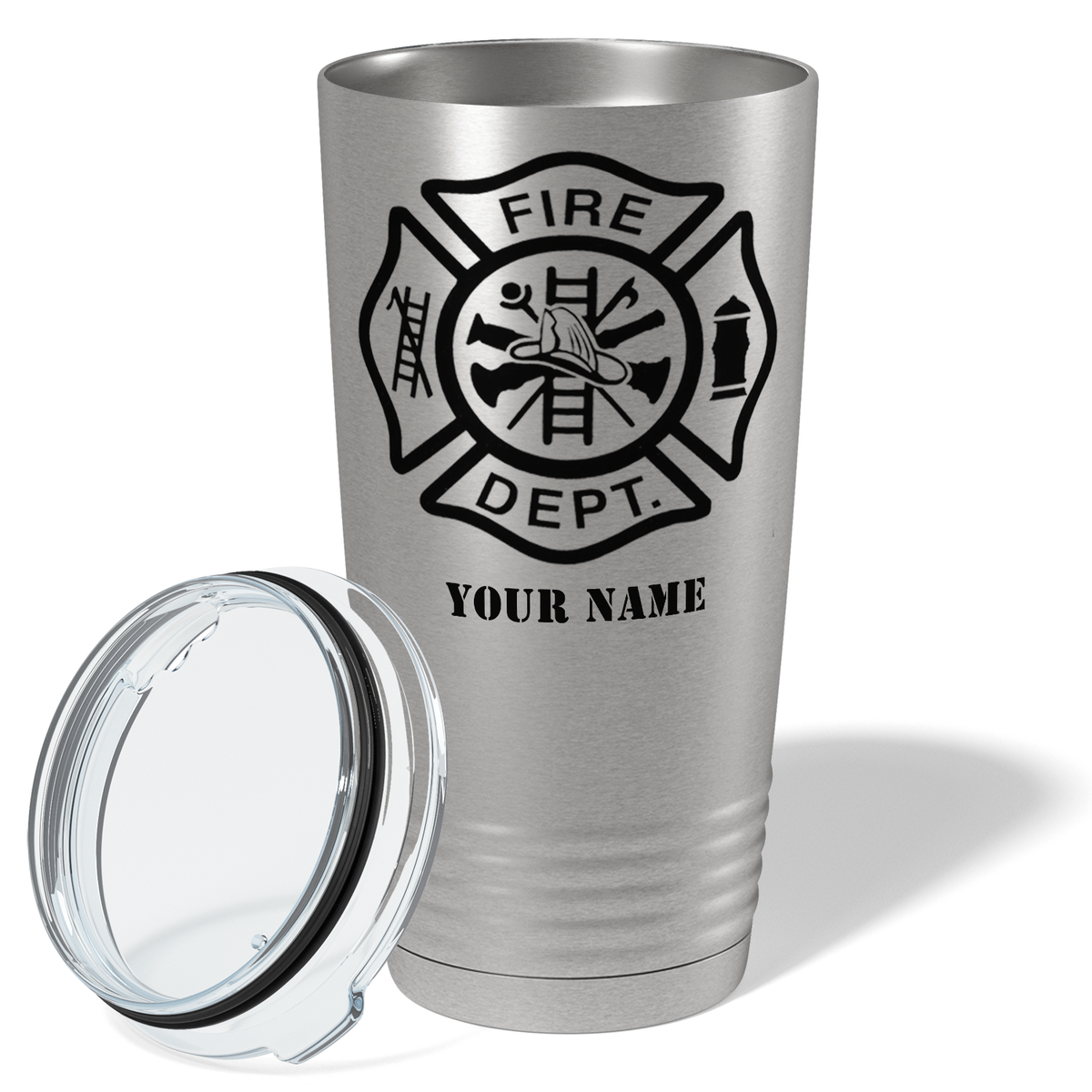 Personalized Fire Department Badge 20oz Stainless Firefighter Tumbler
