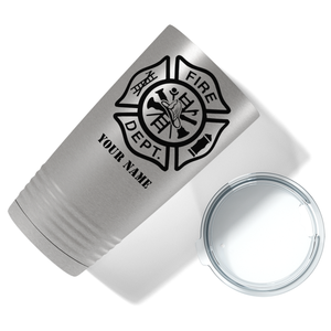 Personalized Fire Department Badge 20oz Stainless Firefighter Tumbler