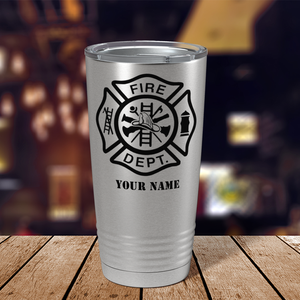 Personalized Fire Department Badge 20oz Stainless Firefighter Tumbler