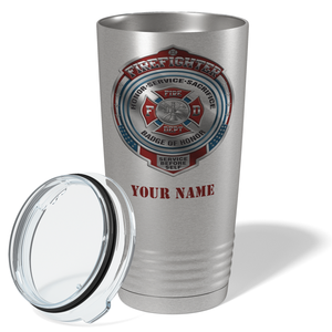 Personalized Firefighter Badge of Honor 20oz Stainless Firefighter Tumbler