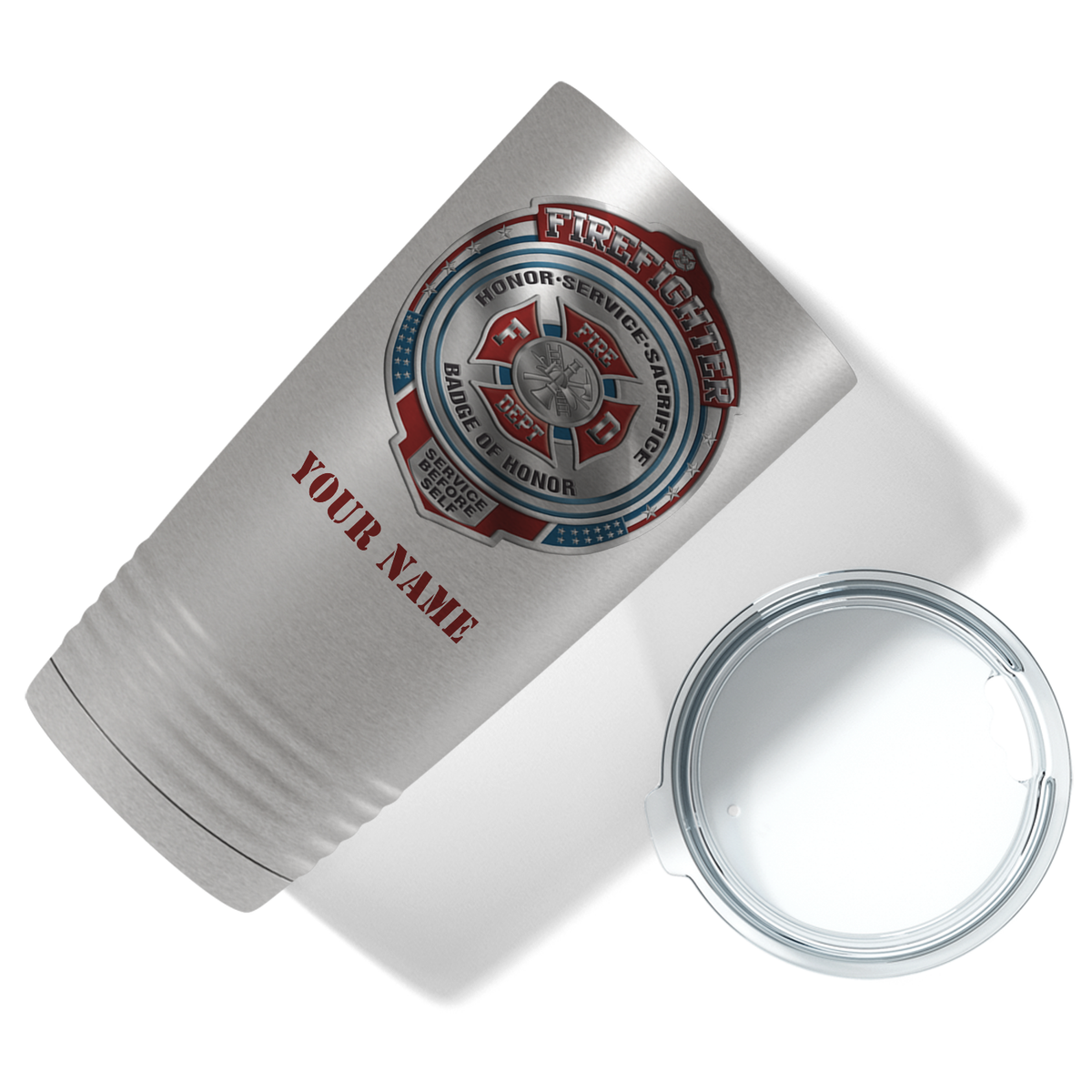 Personalized Firefighter Badge of Honor 20oz Stainless Firefighter Tumbler