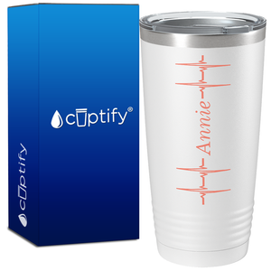 Personalized Heart Beat Pulse 20oz Nurse Tumbler