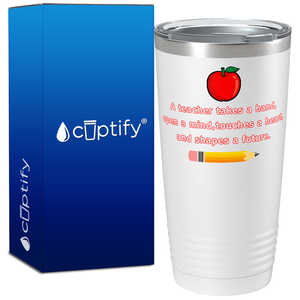 A Teacher Takes a Hand with Apple on 20oz Tumbler