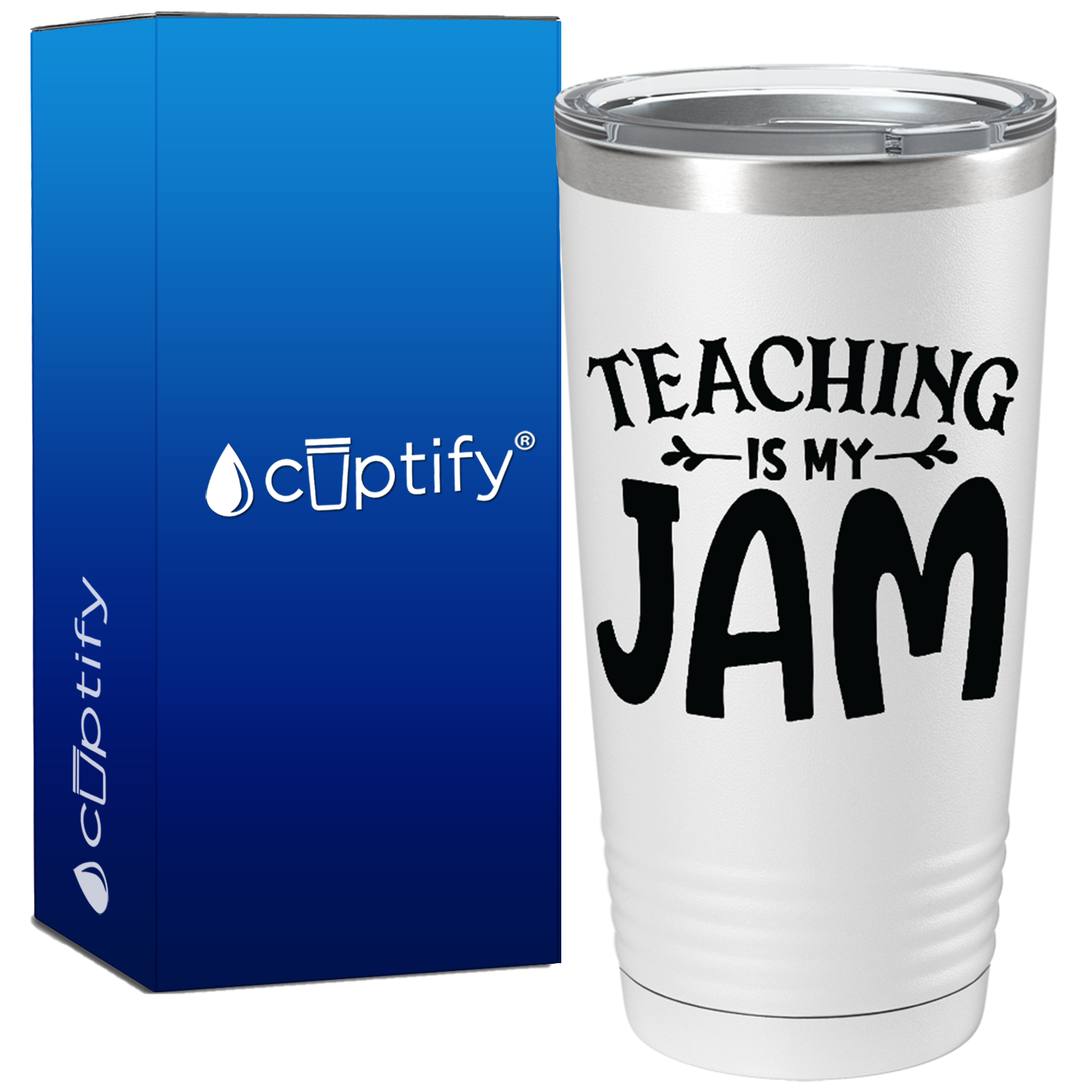 Teaching is my Jam on White 20oz Tumbler