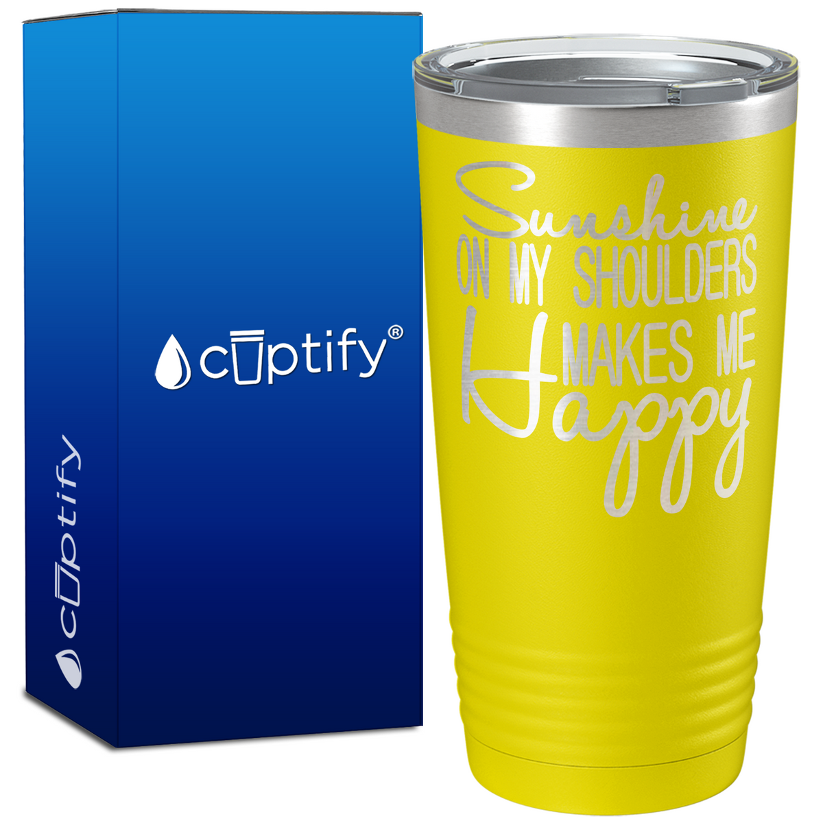 Sunshine On My Shoulders Makes Me Happy 20oz Beach Tumbler