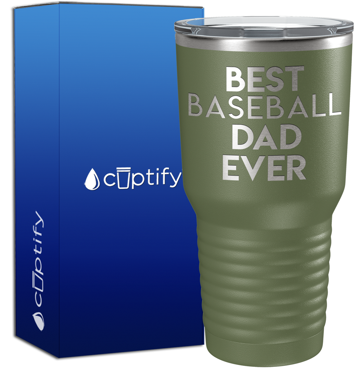 Best Baseball Dad Ever 30oz Baseball Tumbler
