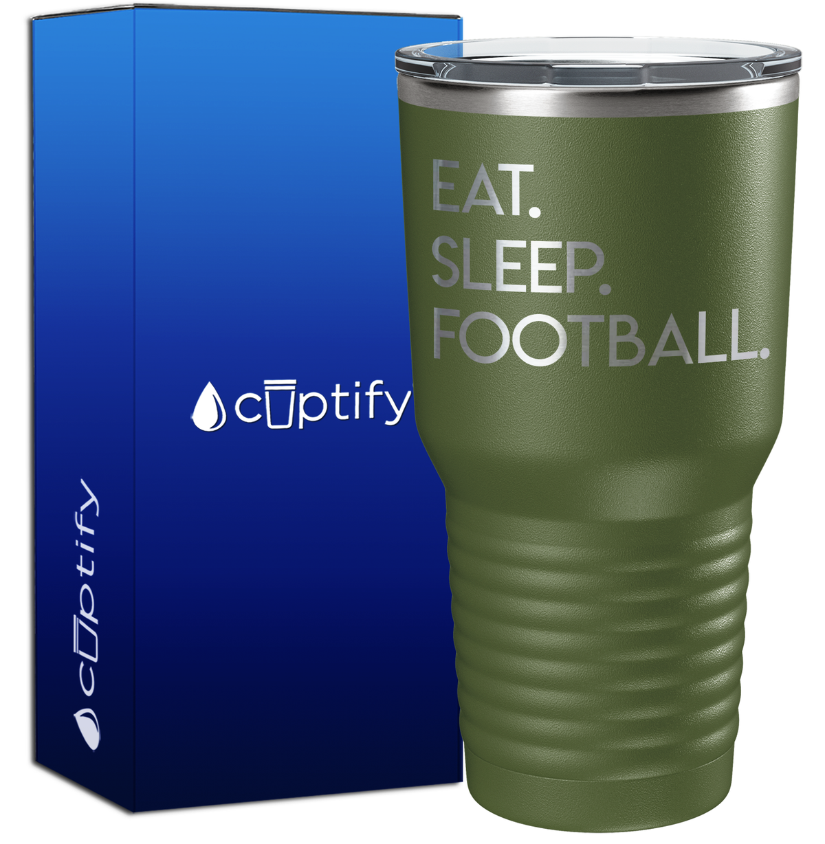 Eat Sleep Football 30oz Football Tumbler